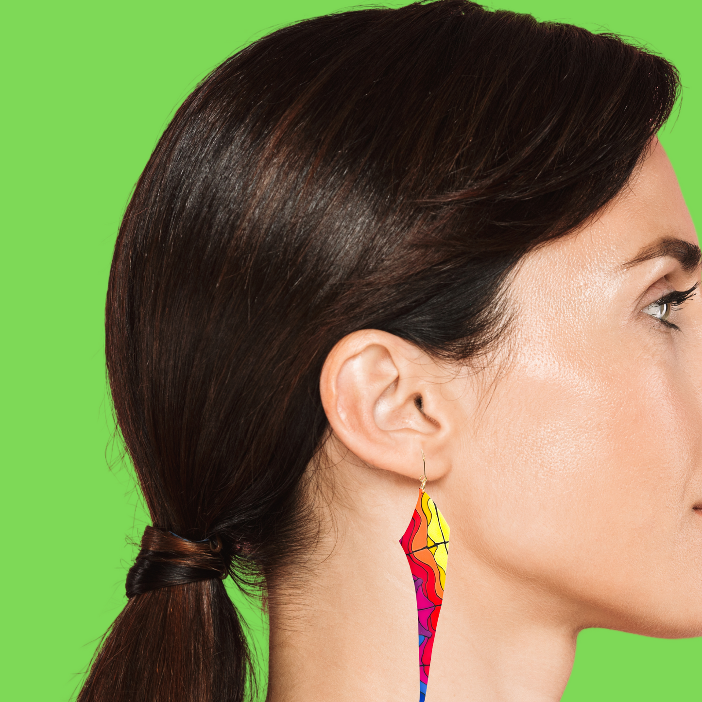 Horizon Long Clay Dangle Earrings for Sensitive Ears