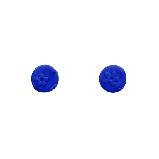 Blue Clay Stud Earrings for Sensitive Ears